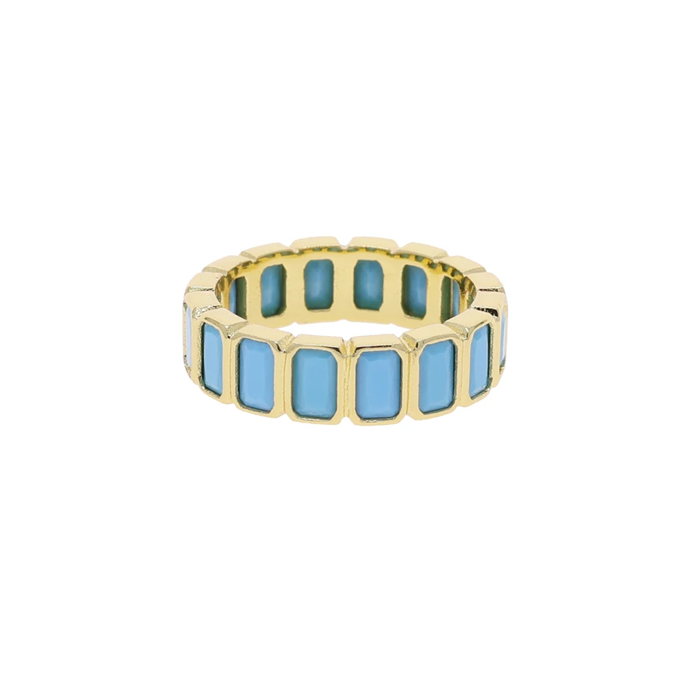 2025 New Christmas Iced Out Square Ring Bling Cubic Zircon Gold Color Finger For Men Women Luxury Jewelry