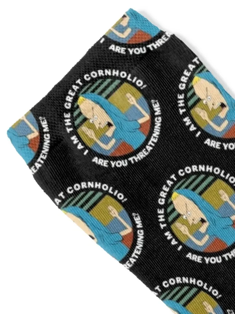 Beavis I Am The Great Cornholio Are You Threatening Me Socks Men's Rugby professional running Men's Socks Luxury Women's