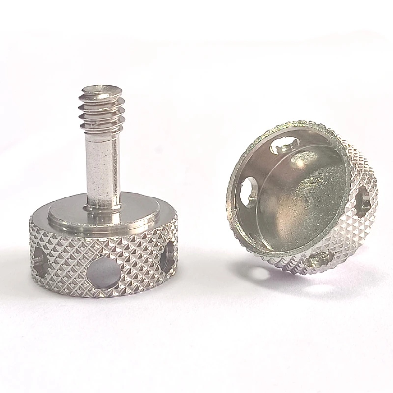 1pcs Stainless Steel 1/4 Inch 6 Holes Is Hollowed Out Knurled Hand Screw for Camera Tripod and Accessory Mounting and Adjustment