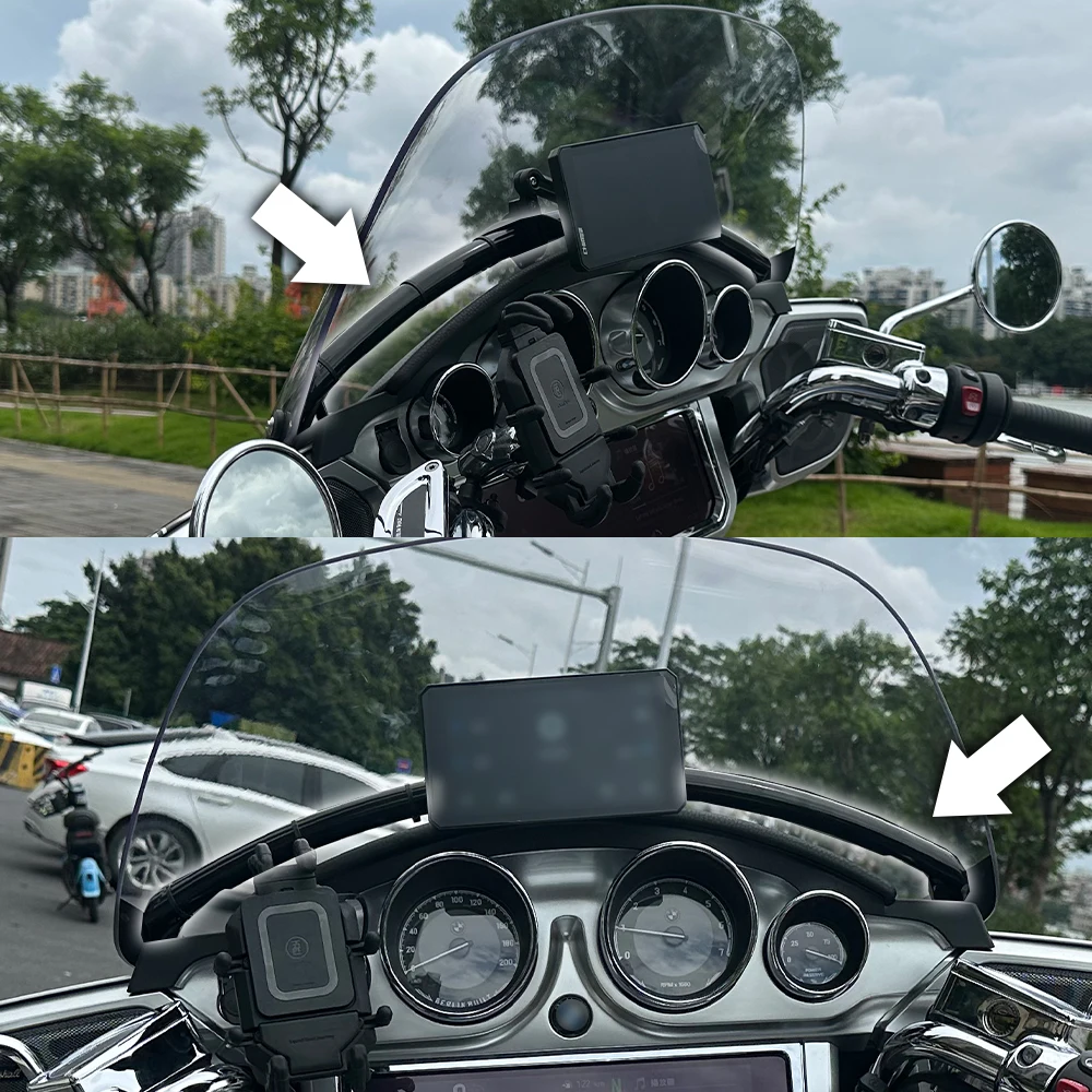 Fits For BMW R18B 2021-2025 R 18 B GPS Navigation Bracket Mobile Phone Holder Support Rod Headstock Strut Motorcycle Accessories