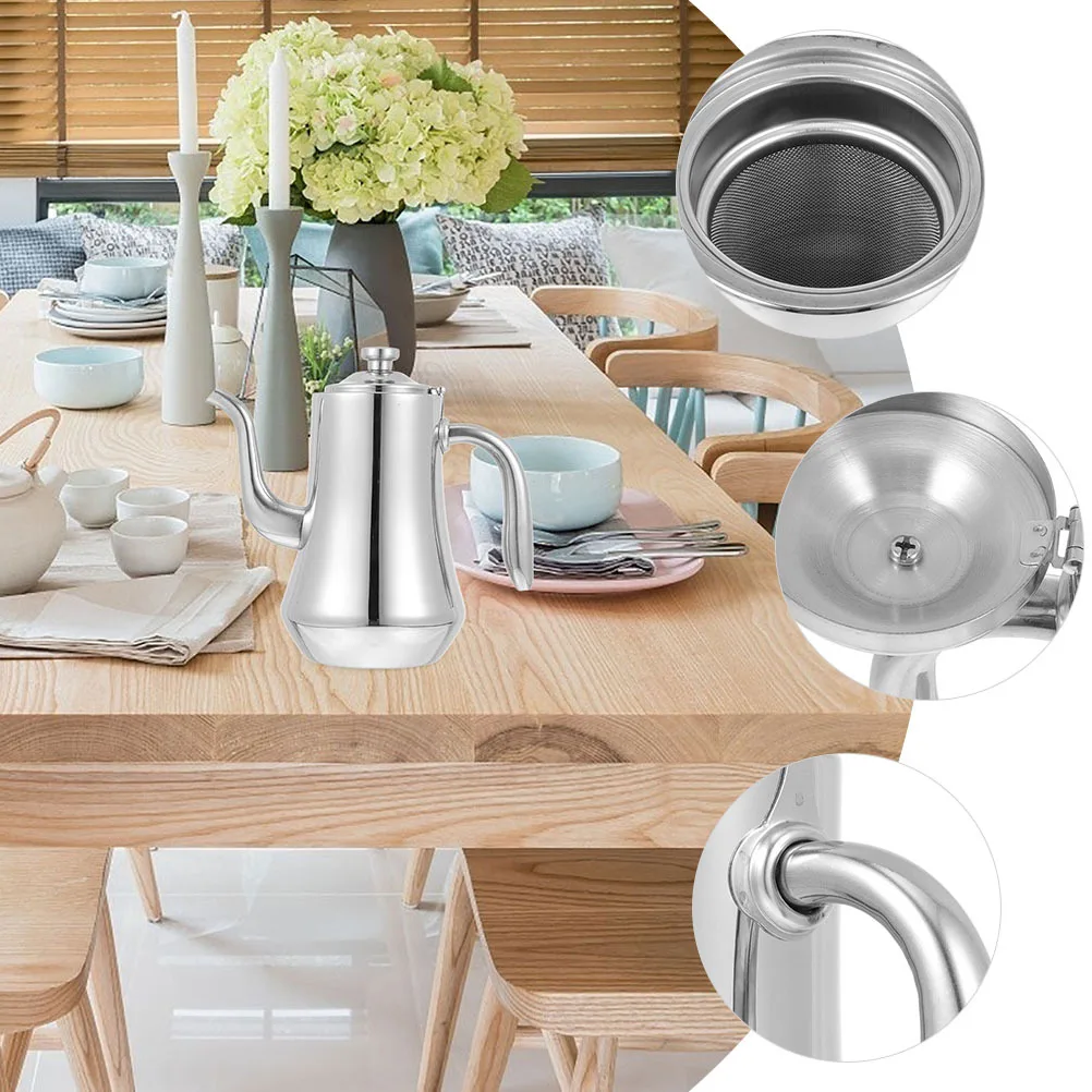 

Stainless Steel Tea Kettle Heat Conduction Water Kettle for Kitchen Household Infuser Convenient Tea Pot