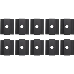 10 x Centre Clamp PV Solar Panels, Black, Module Clamp for All Frame Heights, Solar Panels Bracket for Solar Panels Roof