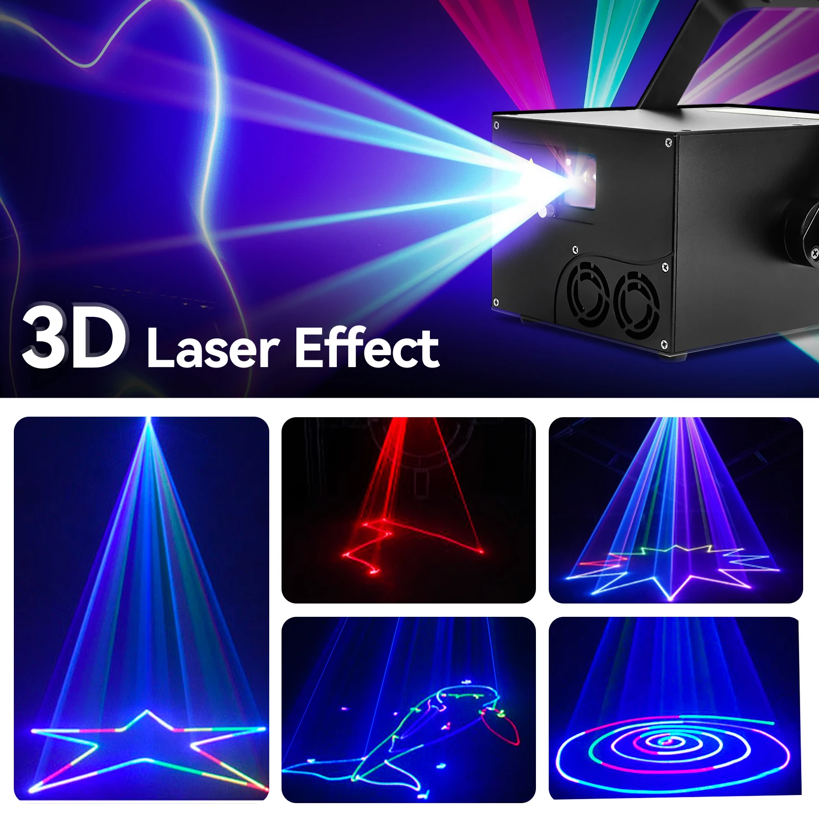 Imagem -04 - Moka 3w Rgb Projetor de Luz Laser Ilda Dmx Animação Profissional Scanner Laser Luz Discoteca dj Show Laser para Clube Concerto