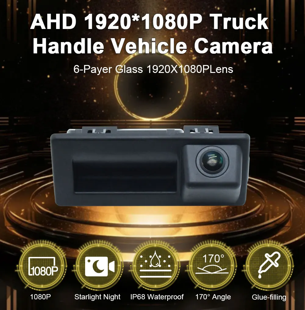 1920x1080P AHD 170° Vehicle Trunk Handle Rear View Camera For Skoda Octavia/Octavia Scout MK3 2016 2017 2018 Reverse Car Camera image 2