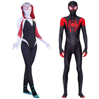 Spiderman Costume Adult Superhero Spider Gwen Miles Morales Spider Man Cosplay Costume Bodysuit Halloween Men Women Costume