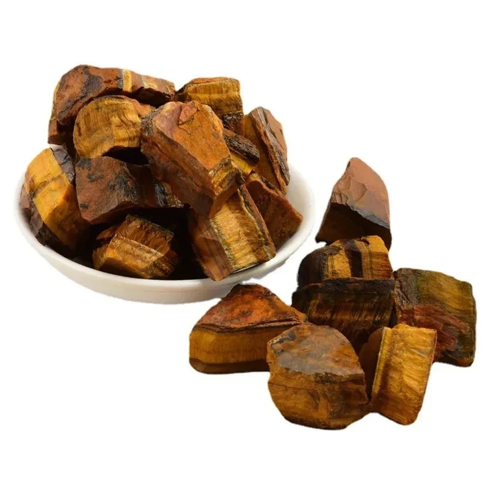 Polished Natural Tiger Eye Rough Stone, Raw Quartz Crystal Specimen, Reiki Healing Mineral, Aroma Diffuser Stone for