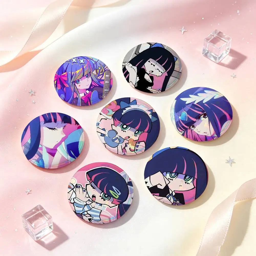 Stocking Anarchy Anime Figure Badges 25 32 44 58 75 Mm Round Cosplay Pin Bag Decor Fans Collect Friends Gifts Brooch Souvenir