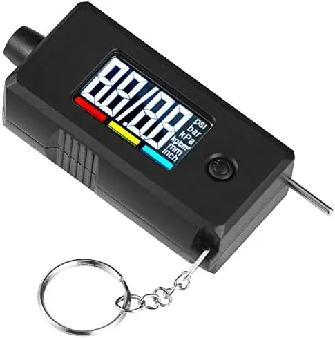 

CZC AUTO 2-in-1 Digital Tire Pressure Gauge with Tread Depth Checker – Backlit LCD, 0-100 PSI, Non-Slip Grip