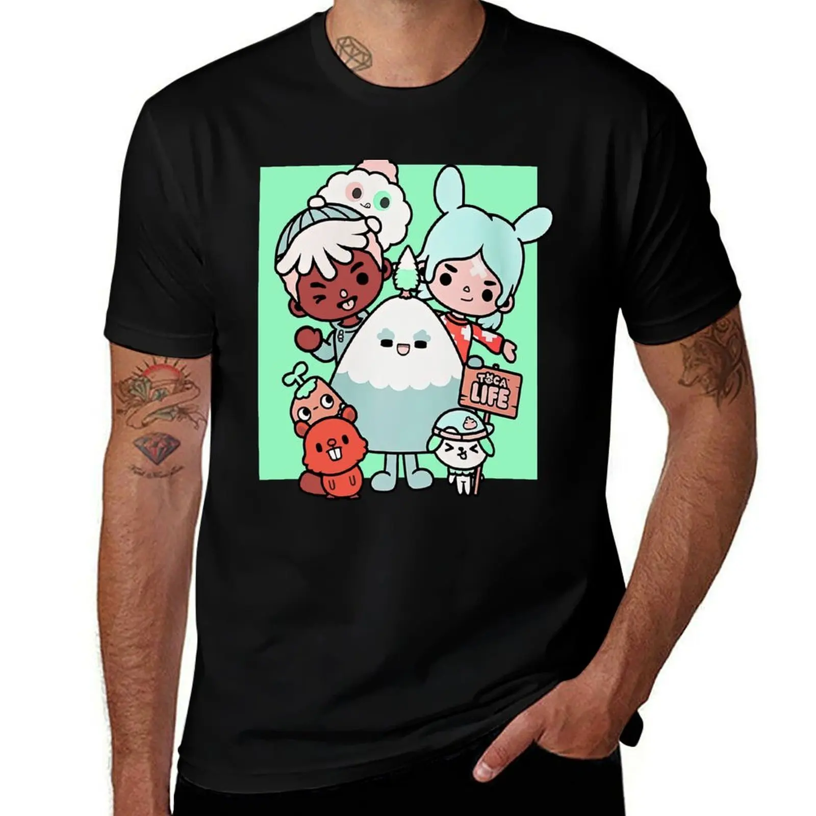 

Colorful Toca Boca world T-Shirt anime t shirts oversize anime tshirt T-Shirt
