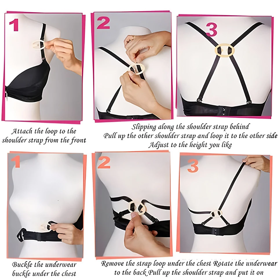 Correas de sujetador transparentes invisibles para mujer, correa de hombro ajustable desmontable, cinturón de sujetador elástico, accesorios de ropa interior