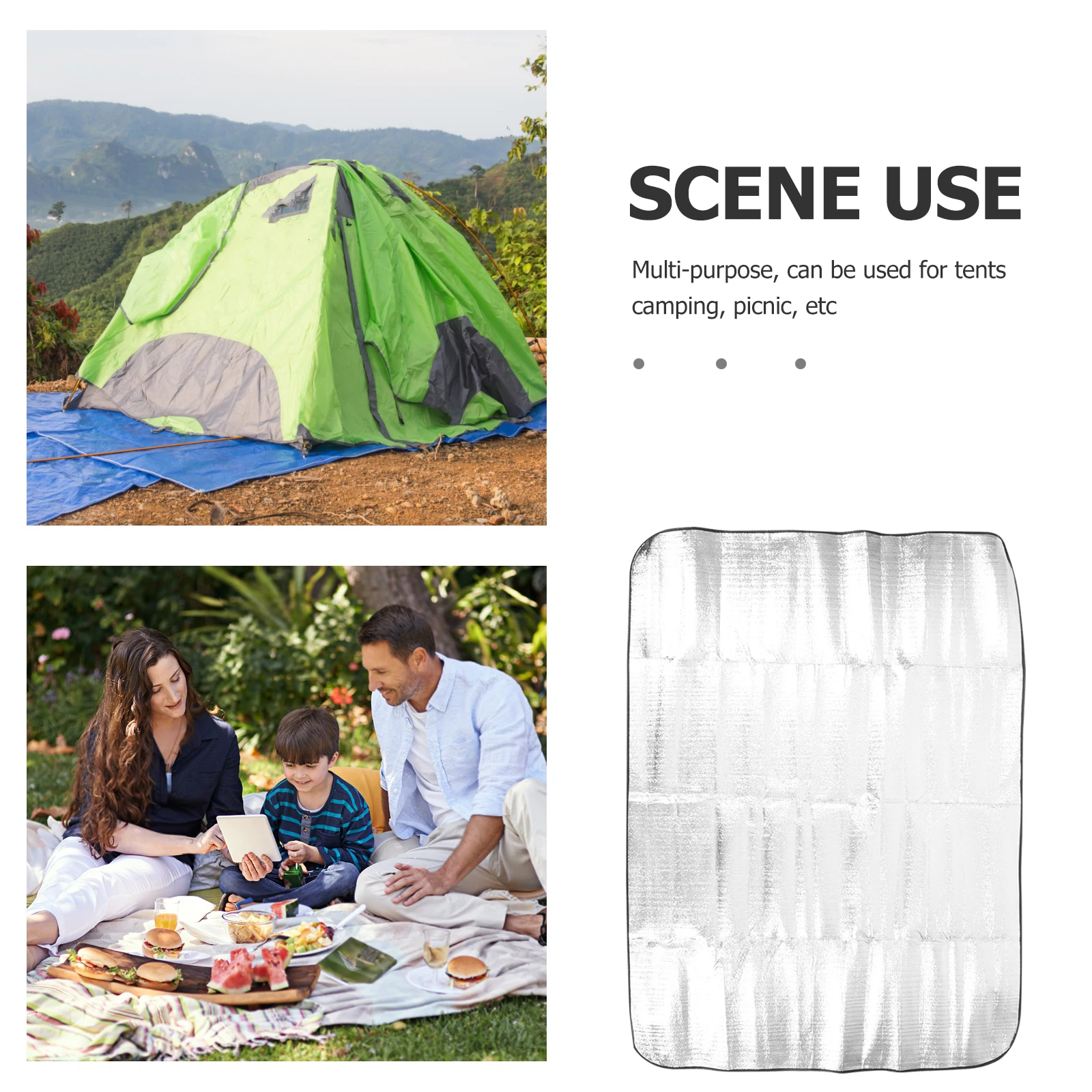 

Waterproof Thickened Outdoor Picnic 200X200Cm Tent Lightweight Large Beach Blanket Portable For Hiking Concerts Picnics Camping
