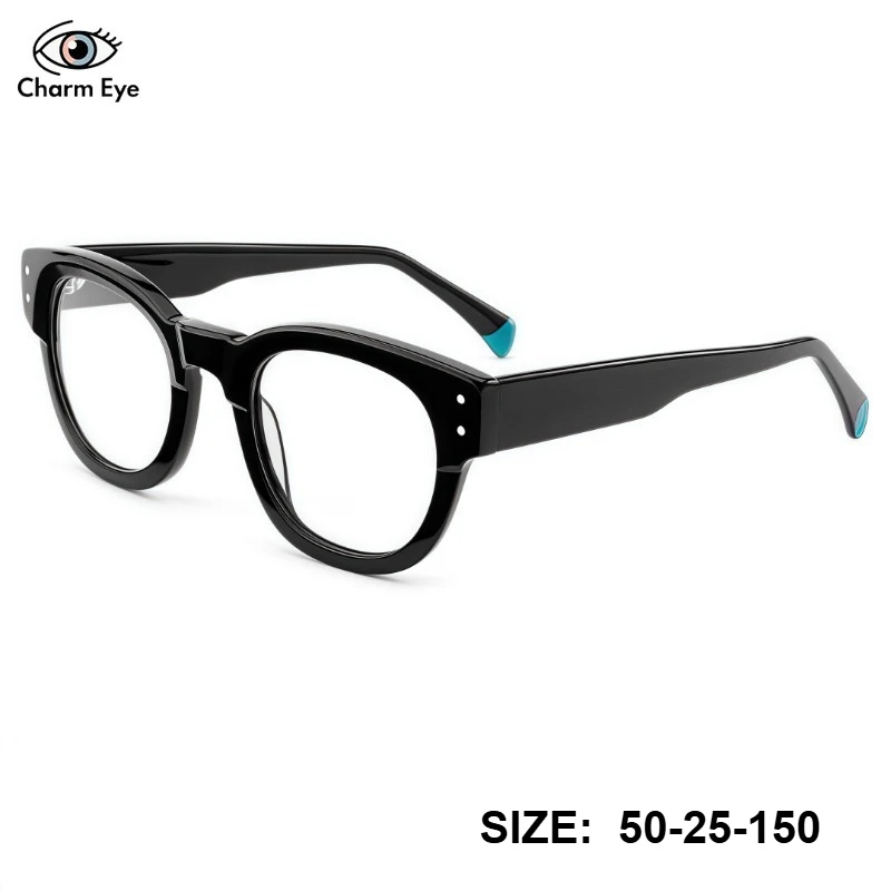 

New Acetate Glasses for Men Large Frame Oval Retro Optical Myopia Eyeglasses Frame Women Anti Blue Light Color Changing Eyewear