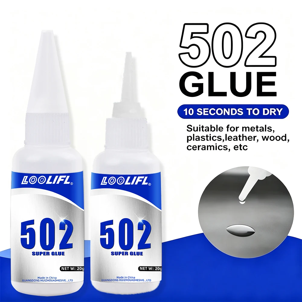 20ml Strong Adhesive, Welding Glue, 502 Glue, Transparent, Quick-Drying, Strong, Suitable for Various Material Surfaces: Plastic, Glass, Acrylic, Metal