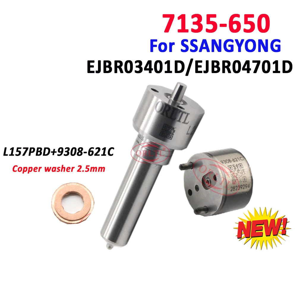 New EJBR03401D Diesel INJECTOR NOZZLE L157PRD L157PBD VALVE 9308-621C KITS 7135-650 for Delphi SSANGYONG EJBR04701D ORLTL