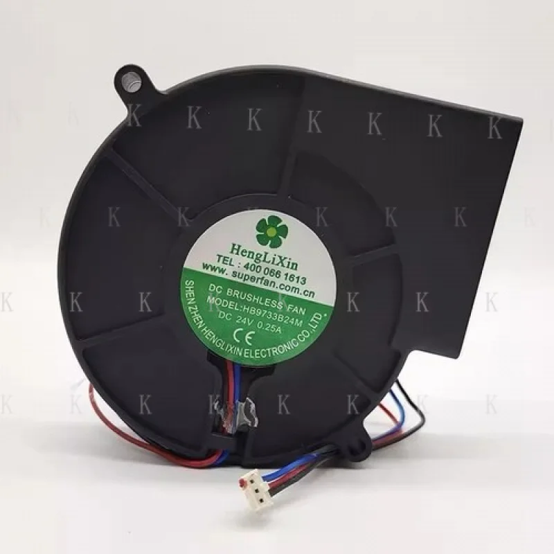 

C 1 шт. для HengLiXin HB9733B24M 9733 DC24V 0,25A 9 см 3-контактный турбовентилятор охлаждения