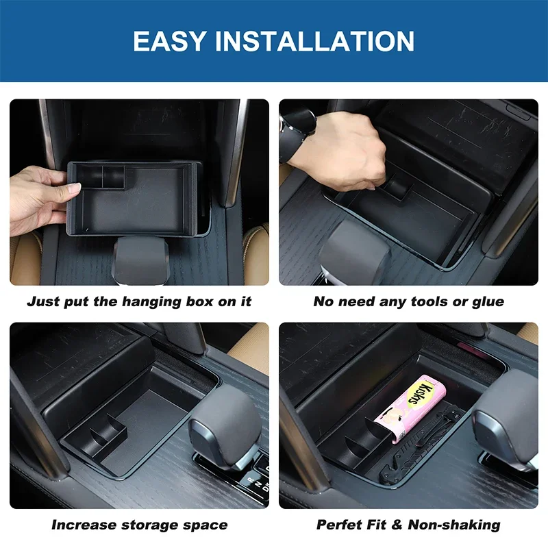

ABS Black For Land Rover Discovery Sport 2024+ Car center control gearbox front storage box car interior accessories 1Pcs