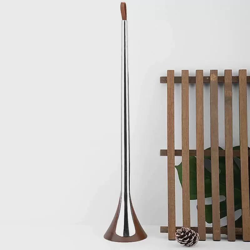 Walnut Wood Stainless Steel Extra Long Shoe Horn Metal Shoe Lifter Shoe Wearer High-end Feel Star-rated Hotel
