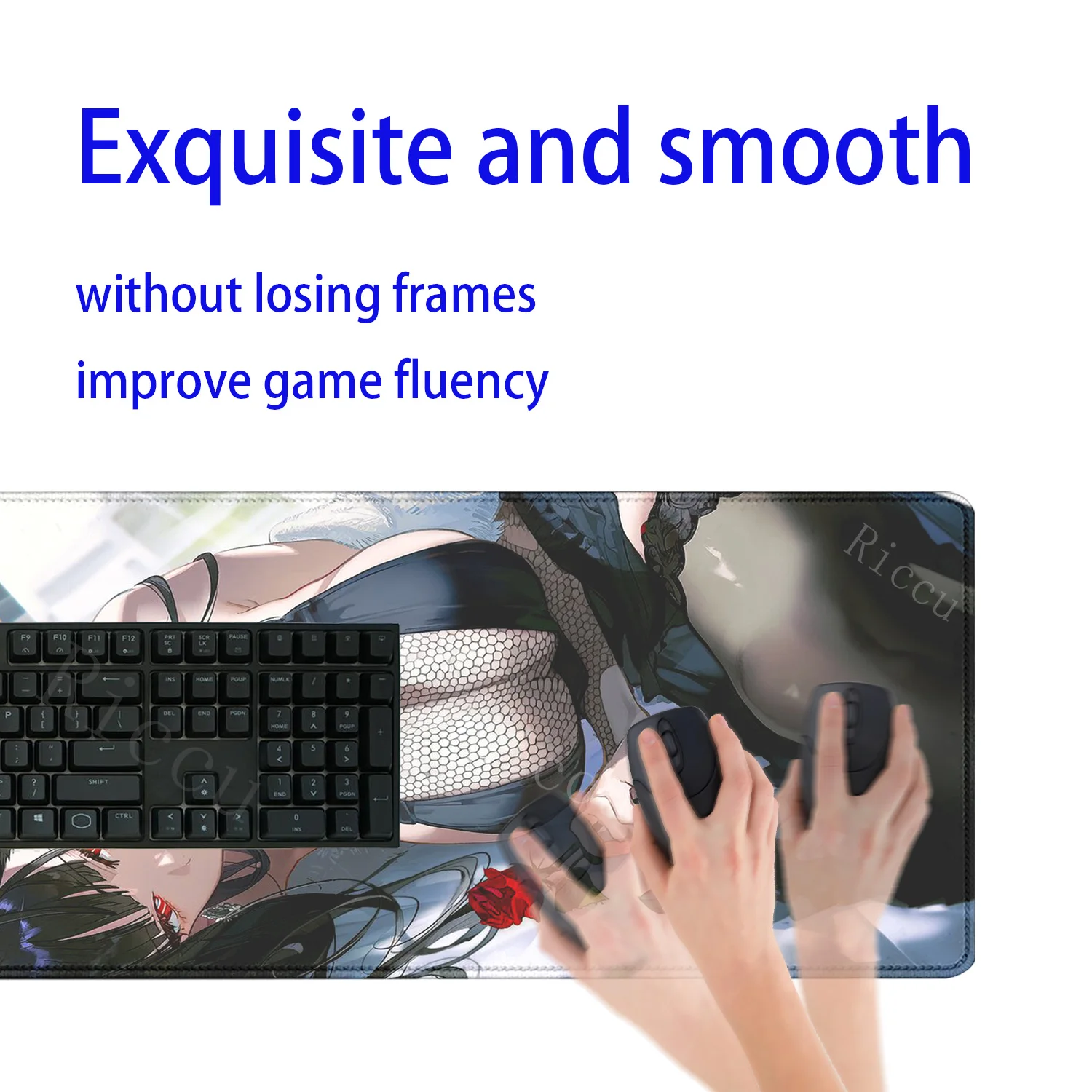 الأزرق الأرشيف Tsukatsuki ريو أنيمي هنتاي جير الحمار الكبير R18 ماوس الوسادة ألعاب مكتب حصيرة الألعاب المحمول ألعاب مكتب لوحات المفاتيح لوحة الماوس #5