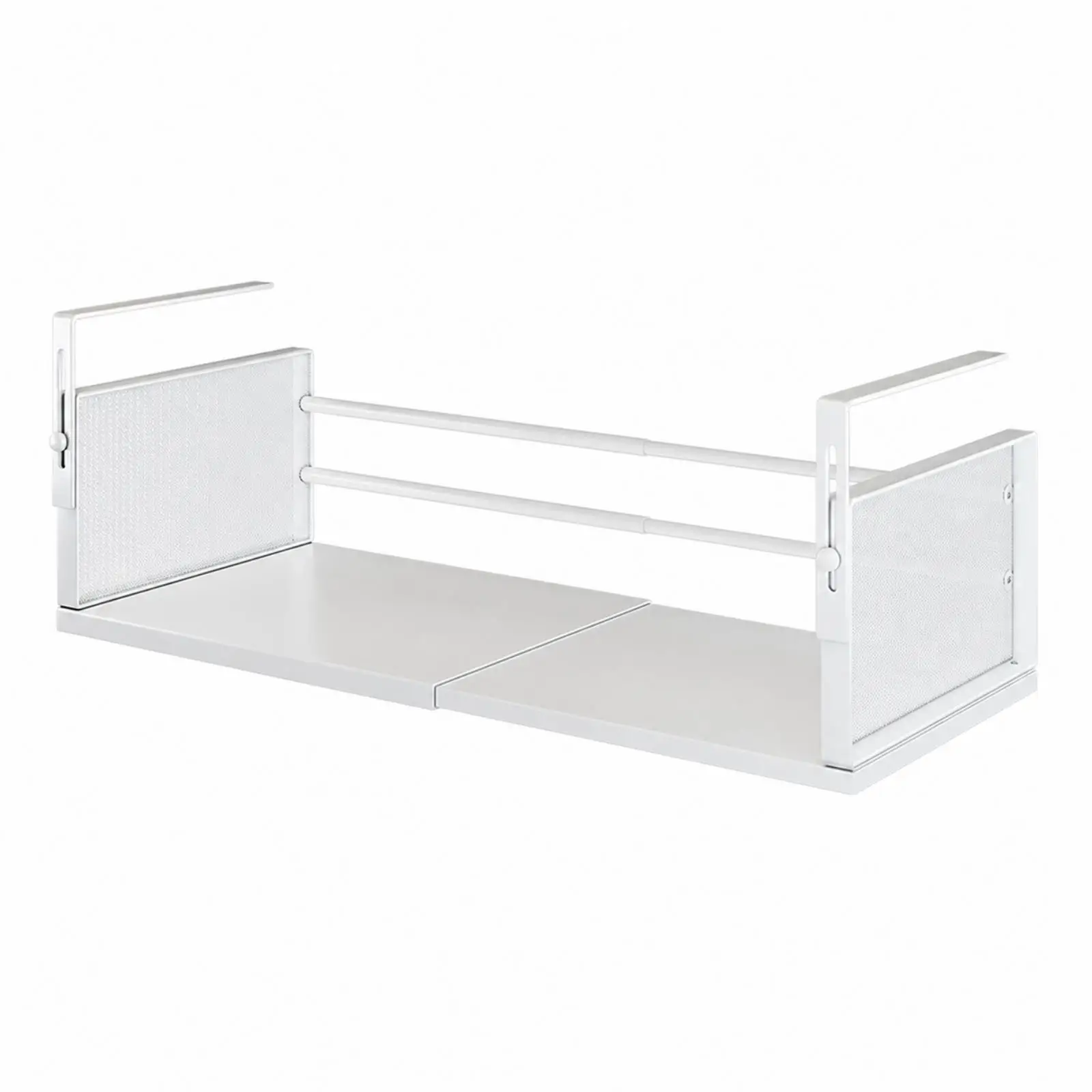 Hanging Organizer Expandable Under-Cabinet Storage Rack Space-Saving Iron Under-Cabinet Organizer with Adjustable Mounting