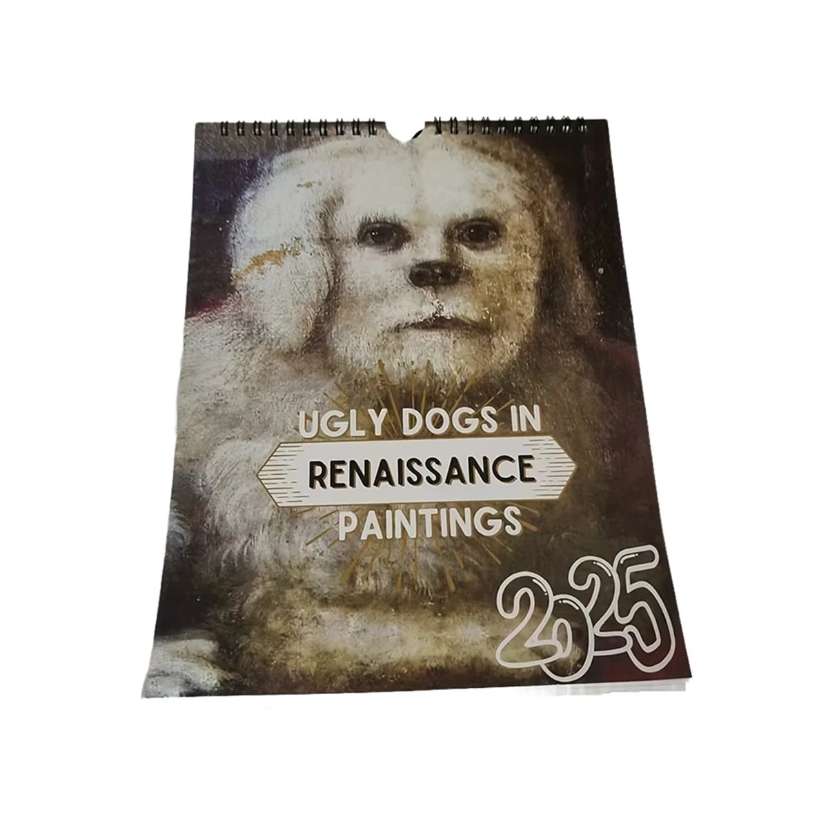 Календарь эпохи Возрождения N89R, настенный календарь на 2025 годы — специальный толстый прочный настенный календарь для уродливых собак для организации