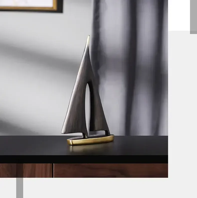 2-piece Set of Smooth Sailing Sailboats for Living Room Decoration,home Decoration, Bedroom Tabletop Decoration, Resin Craf