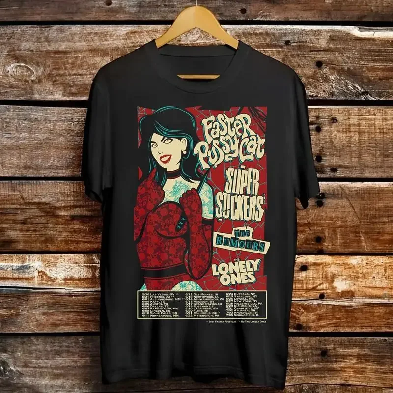 Camiseta Faster Pussycatttt Supersuckers The Rumors Tour, banda de rock, talla S 5XL