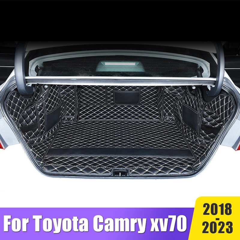 

Leather Car Trunk Mats For Toyota Camry XV70 2018-2020 2021 20222 2023 Anti-Dirty Protector Tray Cargo Liner Accessories Styling