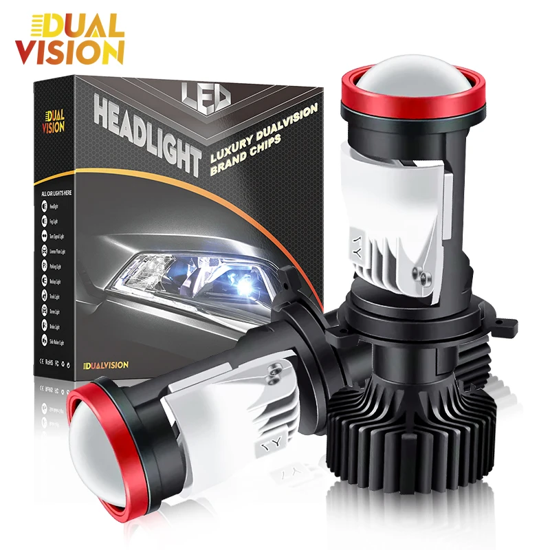 Y7 H4 LED Car Headlight Bulb Projector Lens 30000LM CANBUS Turbo Auto Bulb H4 High Low Light Fog lamp bulb12V 24V plug and play