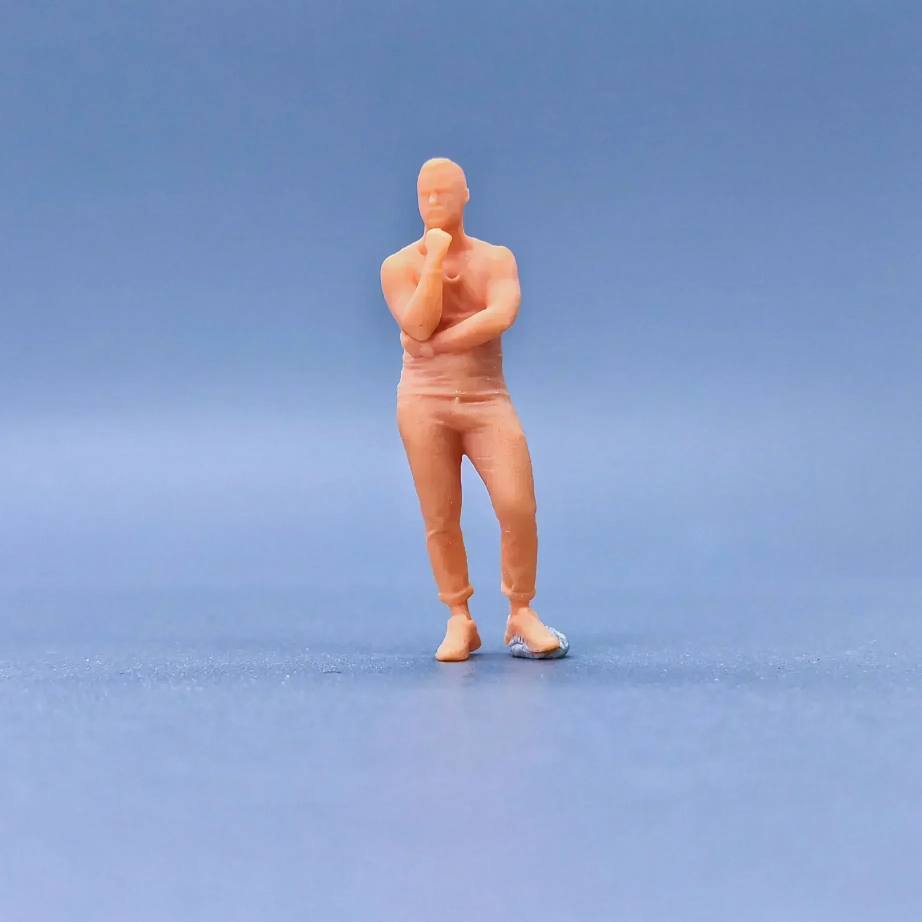 1/64 1/43 Scale Model Resin Small Meatball Head Thinking Man Uncolored Miniature Diorama Hand-painted S518