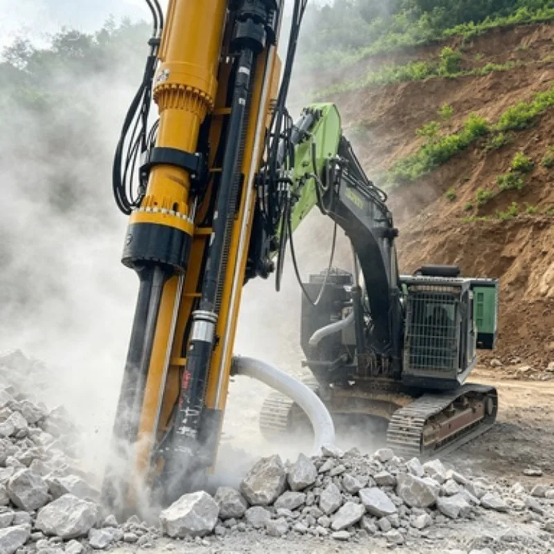 25T Rock Drill Splitter Integrated Machine Hydraulic Drilling and Cracking Attachment for Excavator Foundation Demolition