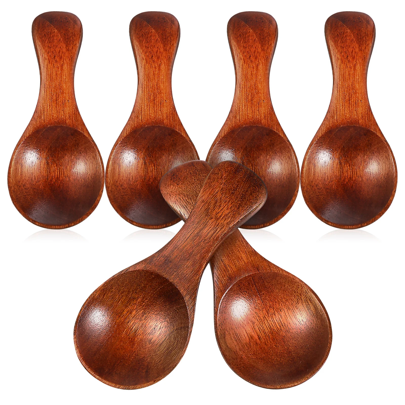 

6pcs Mini Wood Spoons Set Wooden Condiment Scoops For Spice Jars Small Tea Spoons Kitchen Utensils Cooking Serving Tools