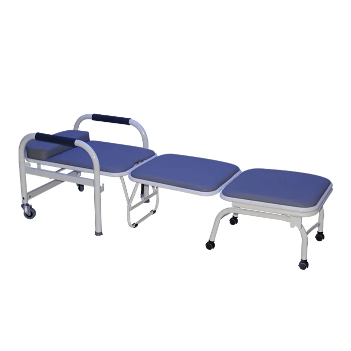 

BDEC101 Convertible Hospital Chair Bed Economic Folding Chair Adjustable Feature for Bedroom Living Room Metal for Visitors