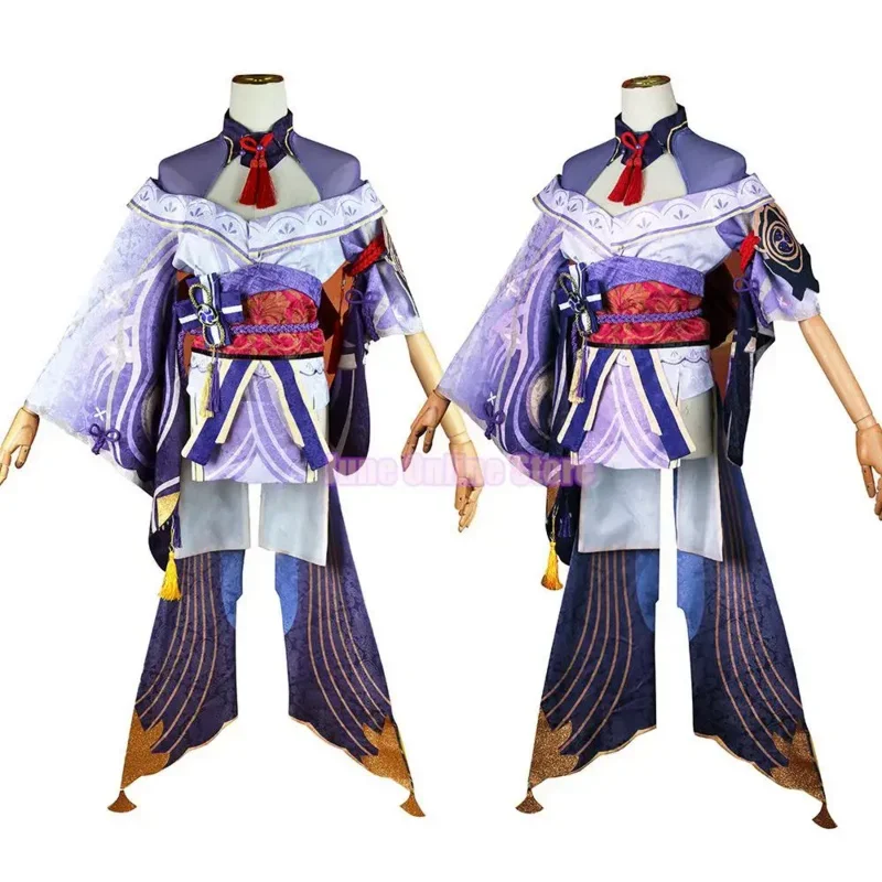 Spiel Genshin Impact Raiden Shogun Cosplay Kostüme Anime Figur Kleid Halloween Kostüm für Frauen Anzug Perücke Party Uniform