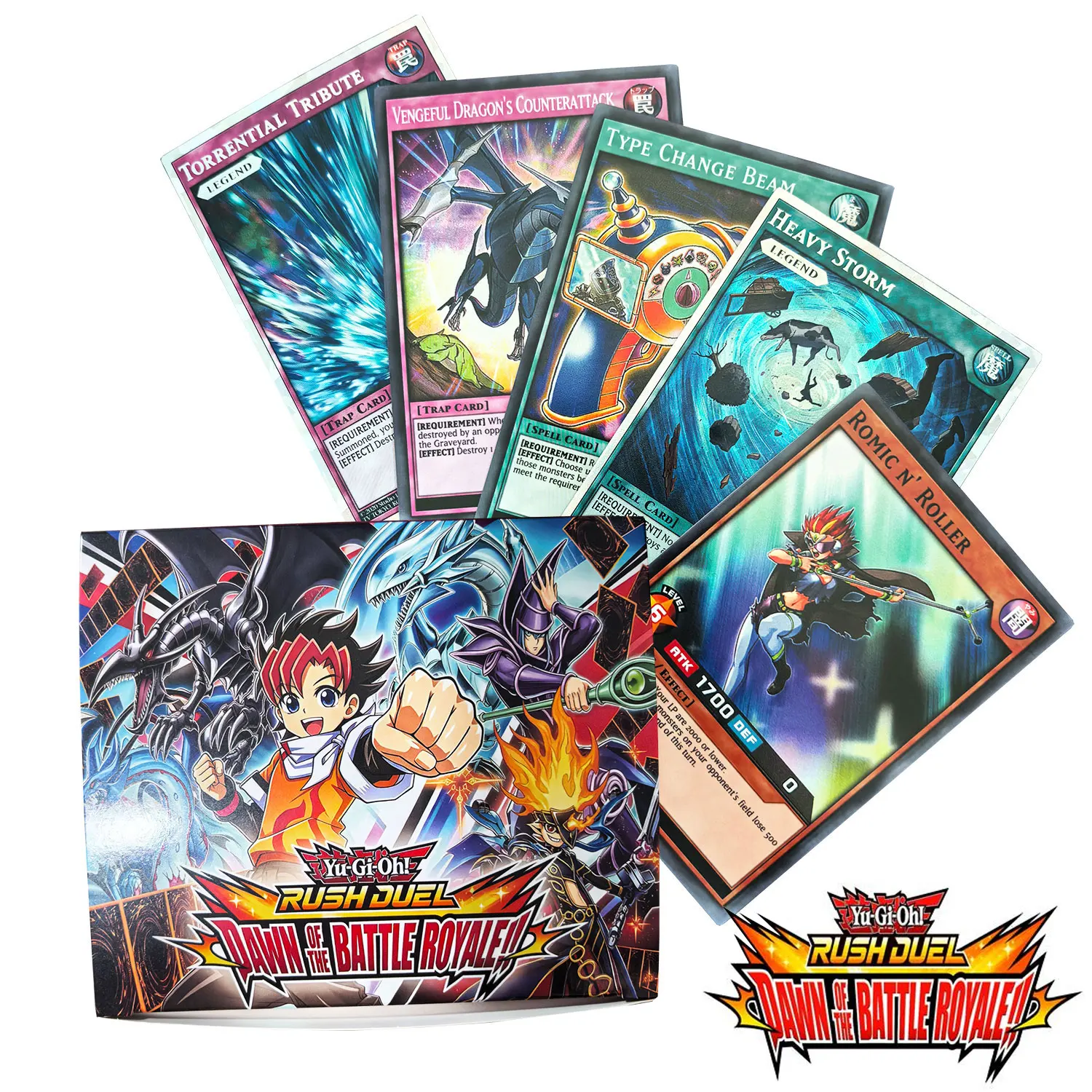 V1 Yu-Gi-Oh! Rush Duel English DIY Proxy Cards Blind Box 144PCS Cartas de Juego Aleatorias con Blue-Eyes White Dragon y Dark Magician Gir