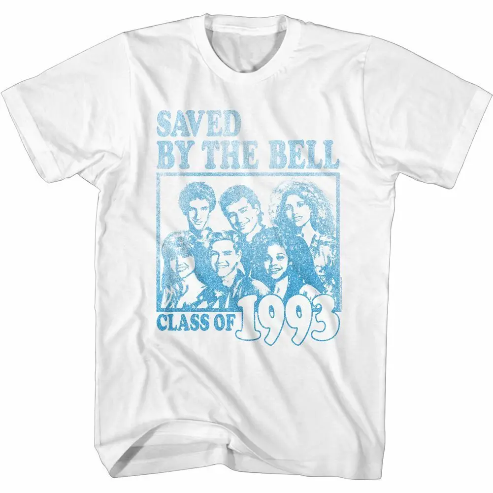 Saved By The Bell Faded Class Of 93 White Adult T Shirt