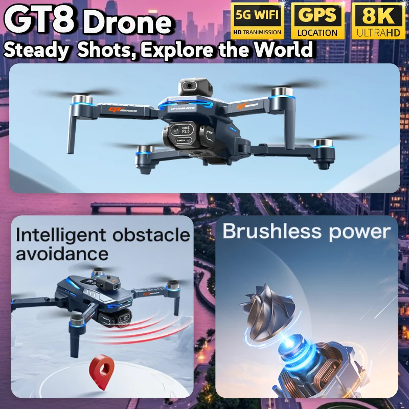 Drone Lenovo GT8 8K Profission - Drone Gt8 Rc avaliação e preço
