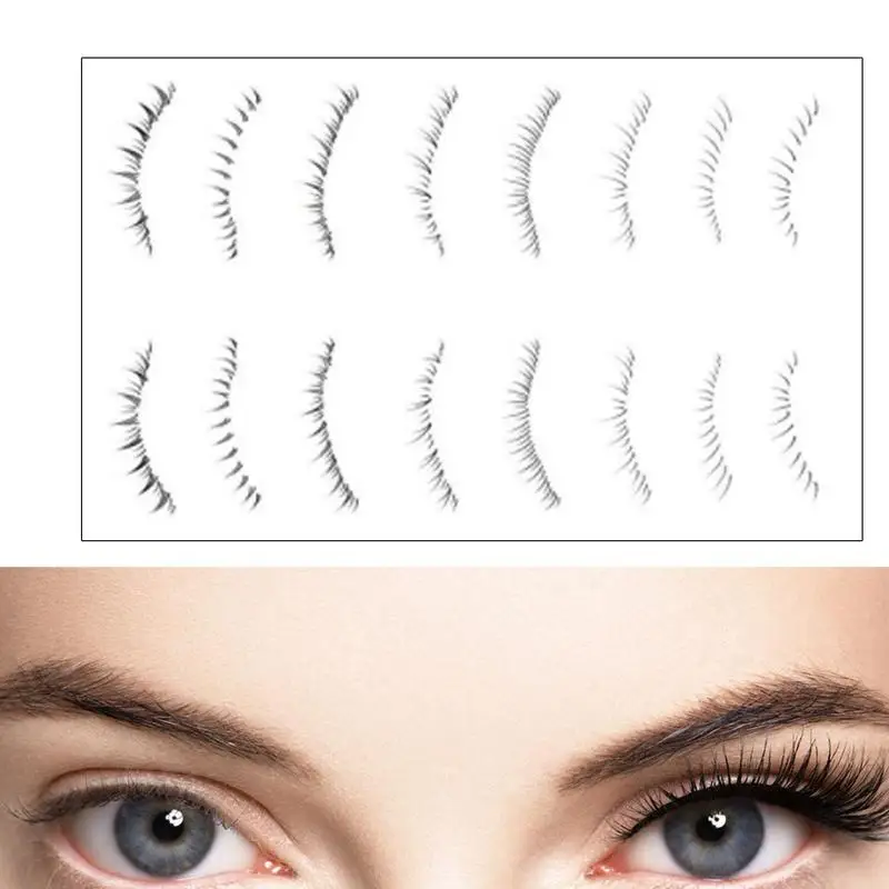 Lower Eyelashes Natural Simulation Cross Air Fairy Single Cluster Self-Adhesive Waterproof Novice Crescent False Eyelashes