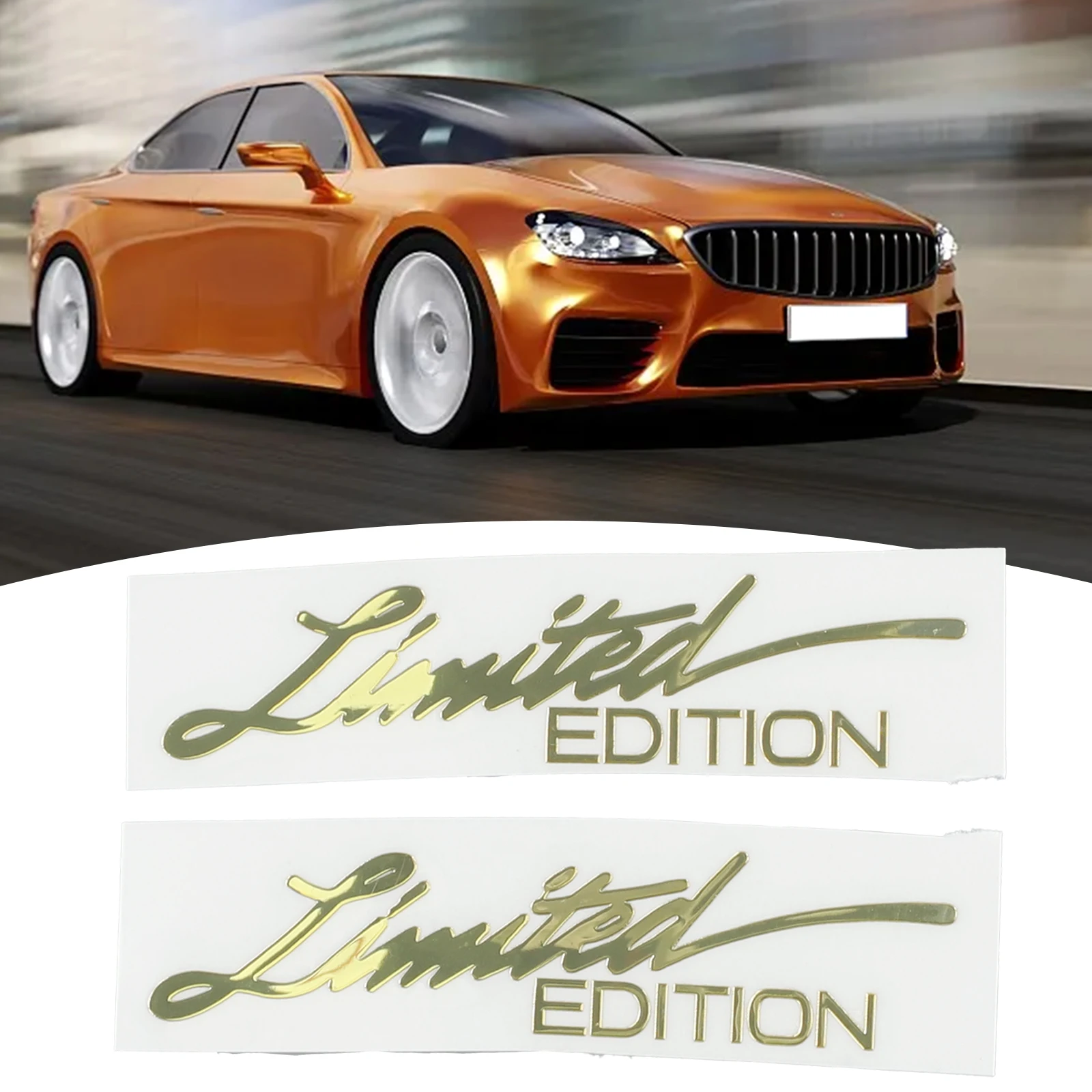 Personalize Your Car with Gold Logo Emblem Badge Metal Sticker Decal Easy to Clean and Compatible with All Models