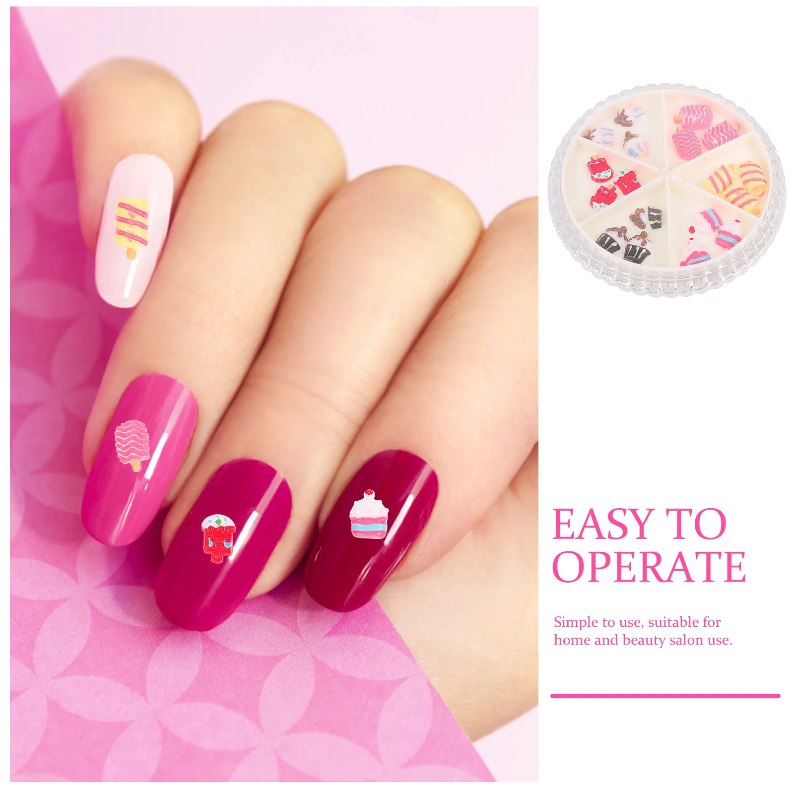 

Дизайн ногтей, конфеты, десерт, шпильки, креативный маникюрный декор, праздничная вечеринка, принадлежности для дизайна ногтей «сделай сам», легкий, безопасный для женщин