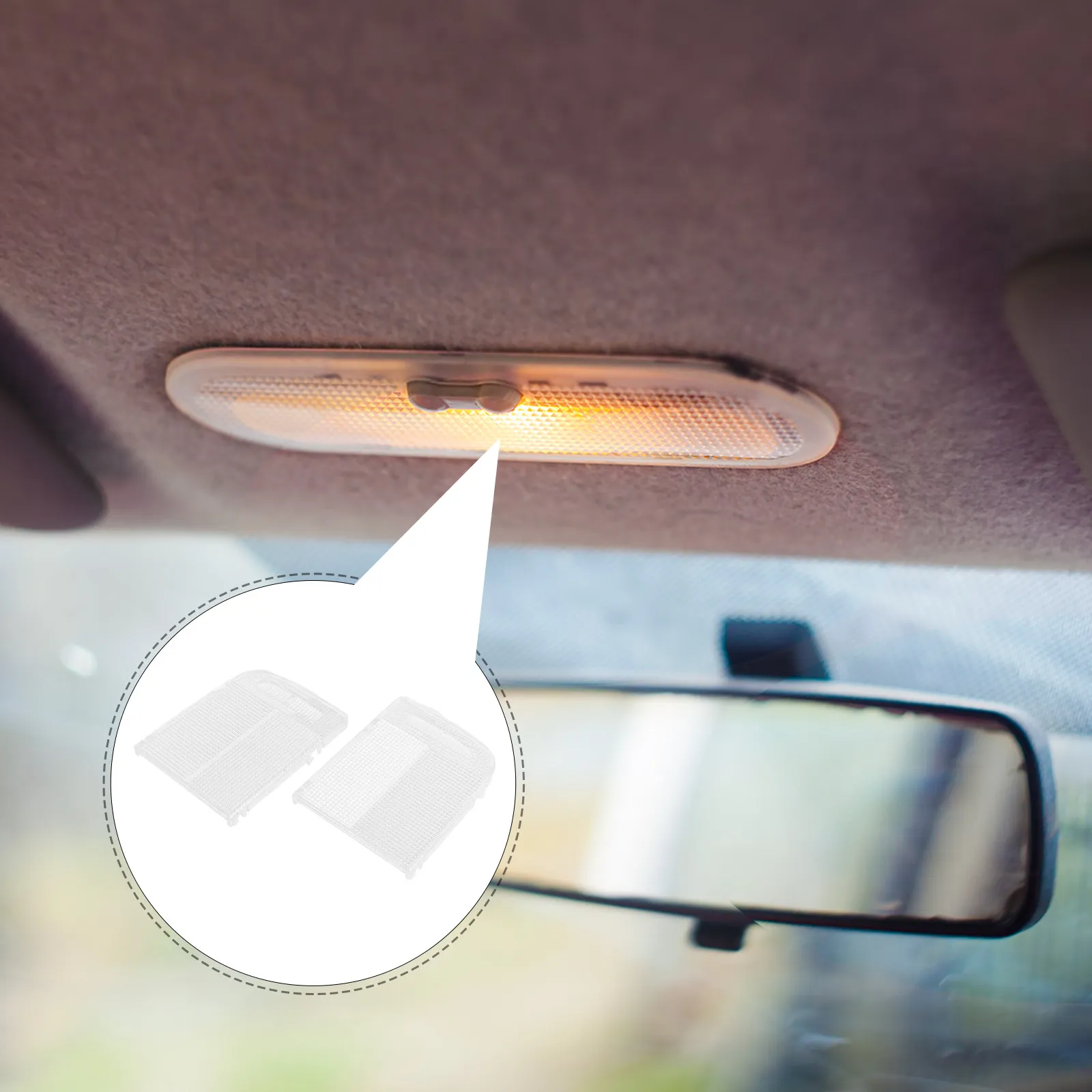 

1Pair Custom Fit Interior Dome Light Cover for Civic Crv Enhanced Illumination Impact Resistant Clear Plastic Car