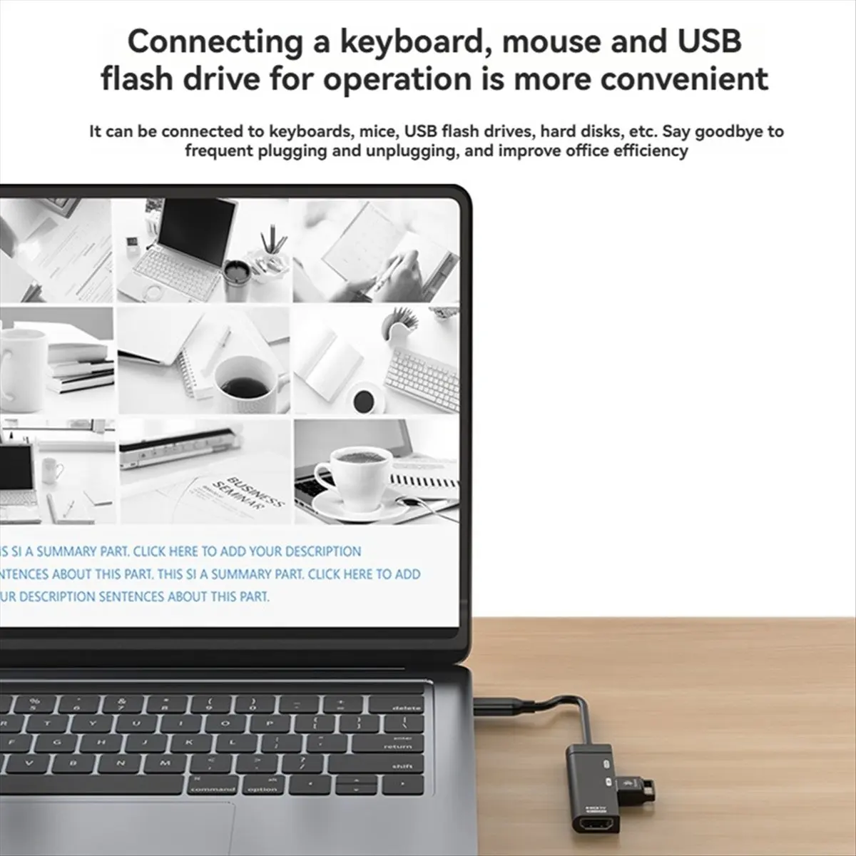 DT77 Type-C HUB Docking Station 4K@120Hz HDMI-Compatible Converter Type-C to HDTV USB-A PD100W HUB USB C Splitter for PC