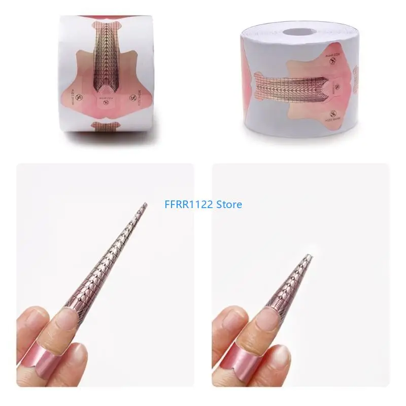 

Y1UF Long Fish-shaped Manicure Tool French Phototherapy Extension Tool Paper Holder