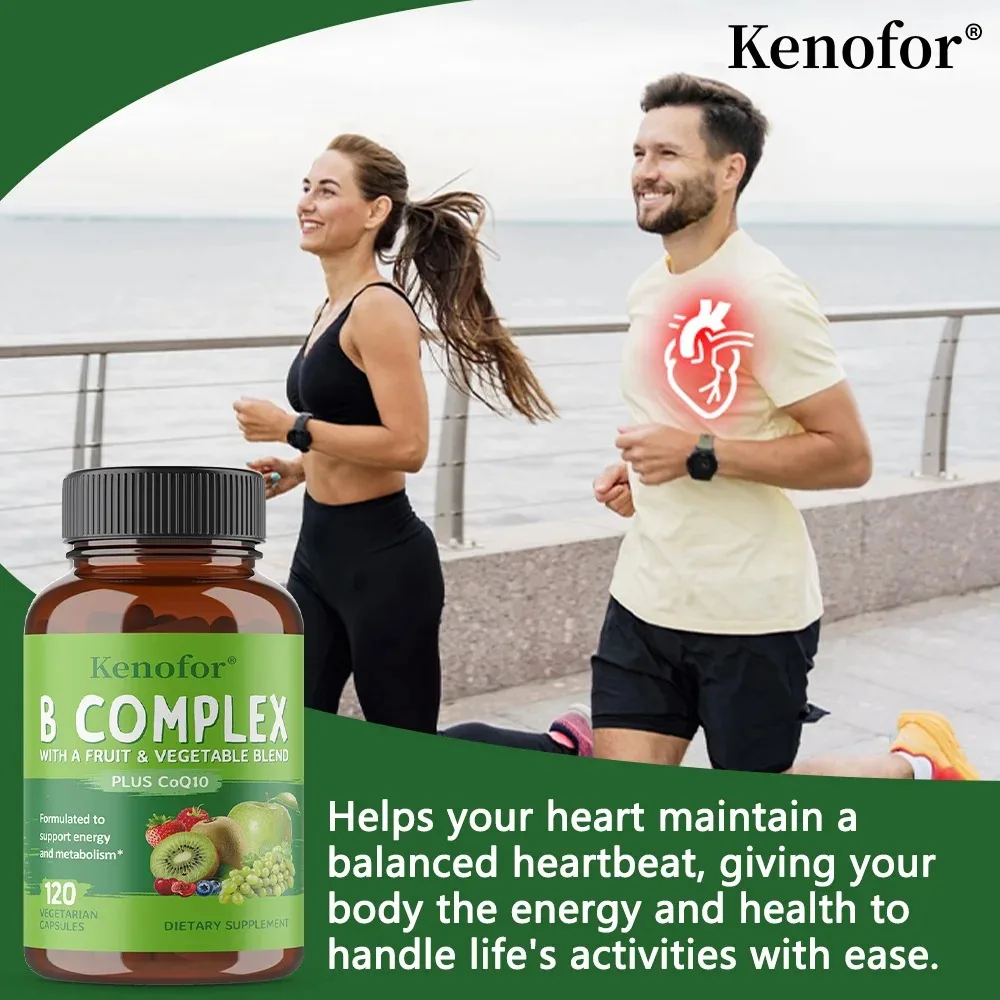 B-Complex , 120 Vegetable Capsules - Nervous System Support, Supports Energy Metabolism, Non-GMO, Vegan, Gluten Free
