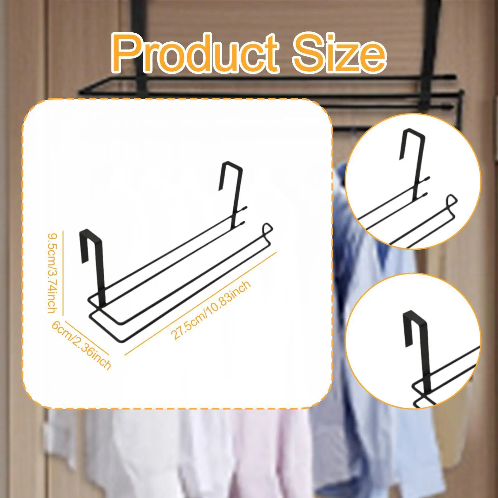 Cupboard Door Paper Towel Holder Storage Rack for Toilet Living Room Cafe