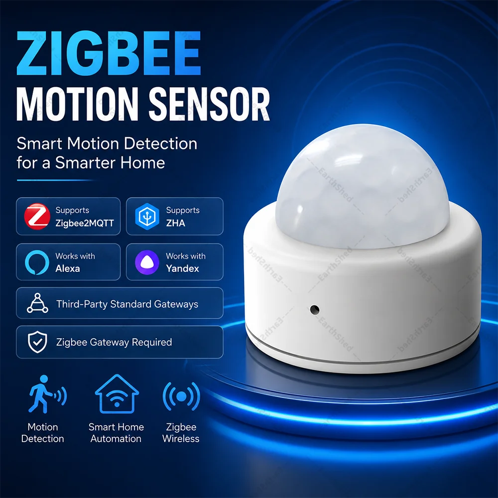 Zigbee PIR Montion Sensor for Smart Home Zigbee Hub Required workwith Yandex Alexa ZHA Home Assistant Zigbee2mqtt SmartLife