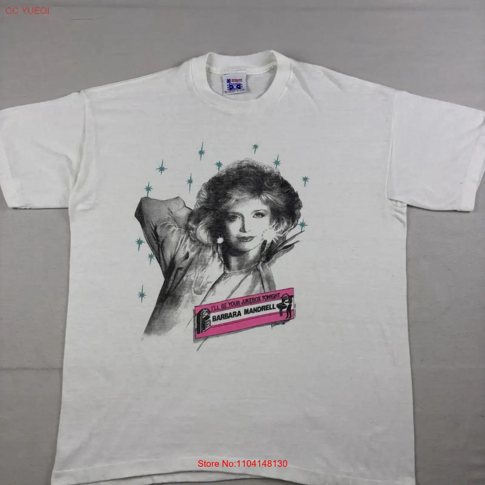 Vintage Barbra Mandrell Country Music T Shirt Size Large I ll Be Your Jukbox 80s vintage Washed Comfortable Soft Unisex