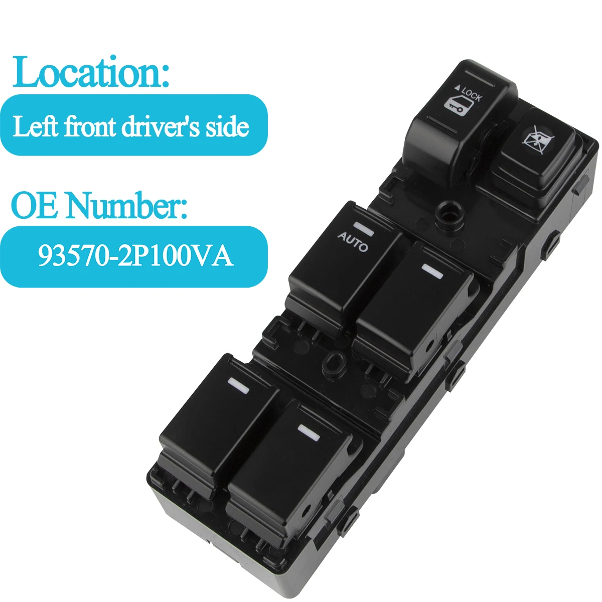 Master Power Window Switch Control Driver Side For Kia 2010 2011 2012 2013 2014 Sorento Car Accessories 93570-2P100VA