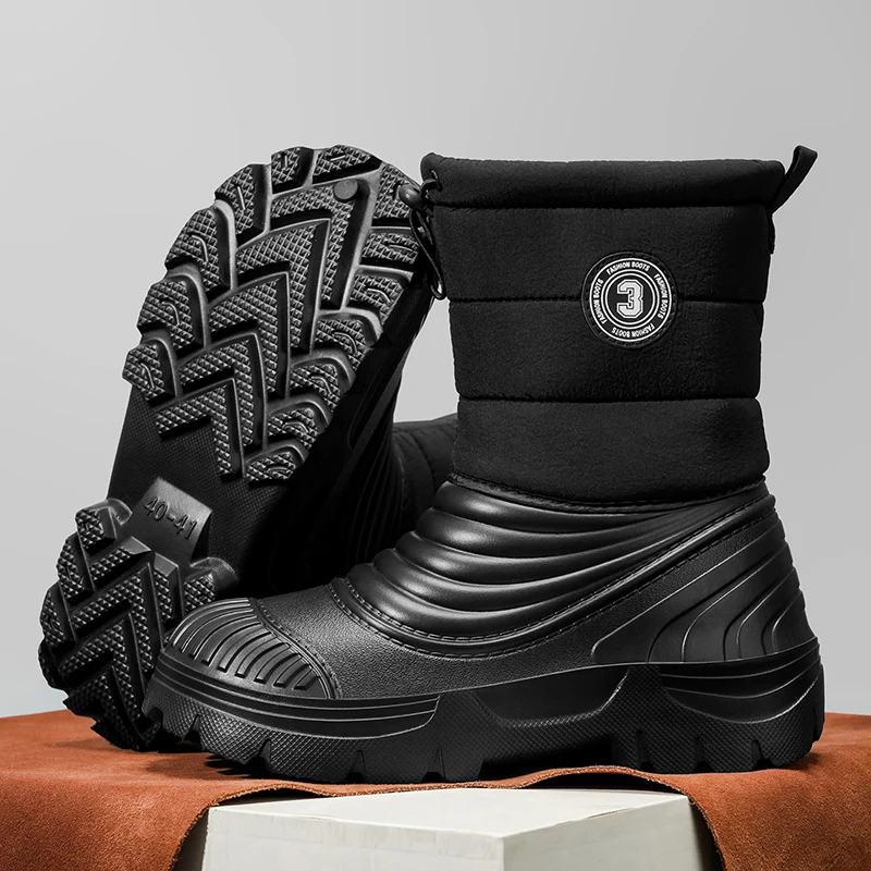 أحذية الثلوج الرجالية في الهواء الطلق مريح بطانة الصوف أحذية رجالية دافئة خفيفة في الهواء الطلق أحذية رجالي قصيرة أفخم أحذية رجالية حجم كبير 51 #6