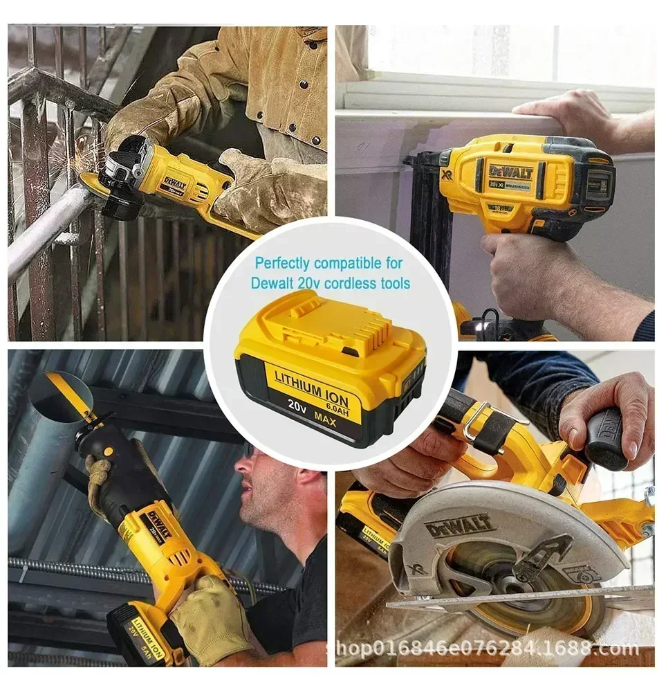 Reemplazo de herramienta eléctrica de batería de litio SU 20V 6Ah MAX para DeWalt DCB184 DCB181 DCB182 DCB200 20V 6A 8A 12A 18V 20V batería de litio