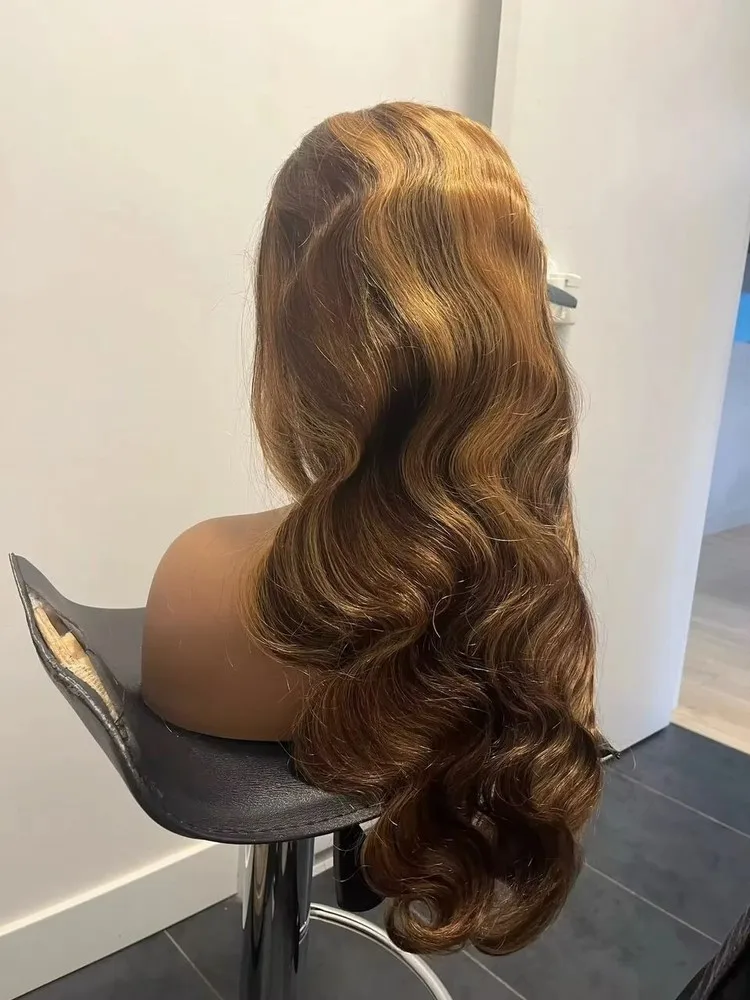 

ПАРИК WAVE PREPLUCKED LACE BROWN BLONDE HIGHLIGHT 4/27 24 дюйма